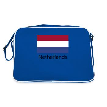 Pays-Bas Drapeau Pays-Bas Hollande Néerlandais - Sac Retro - bleu/blanc - Dos