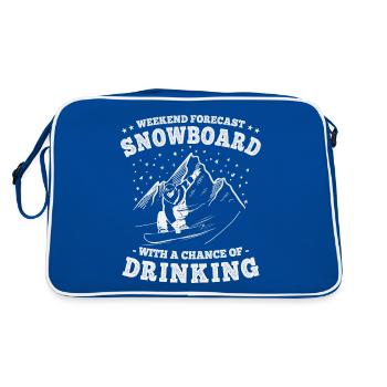 Prévisions de fin de semaine Snowboard et consommation d’alcool - Sac Retro - bleu/blanc - Dos