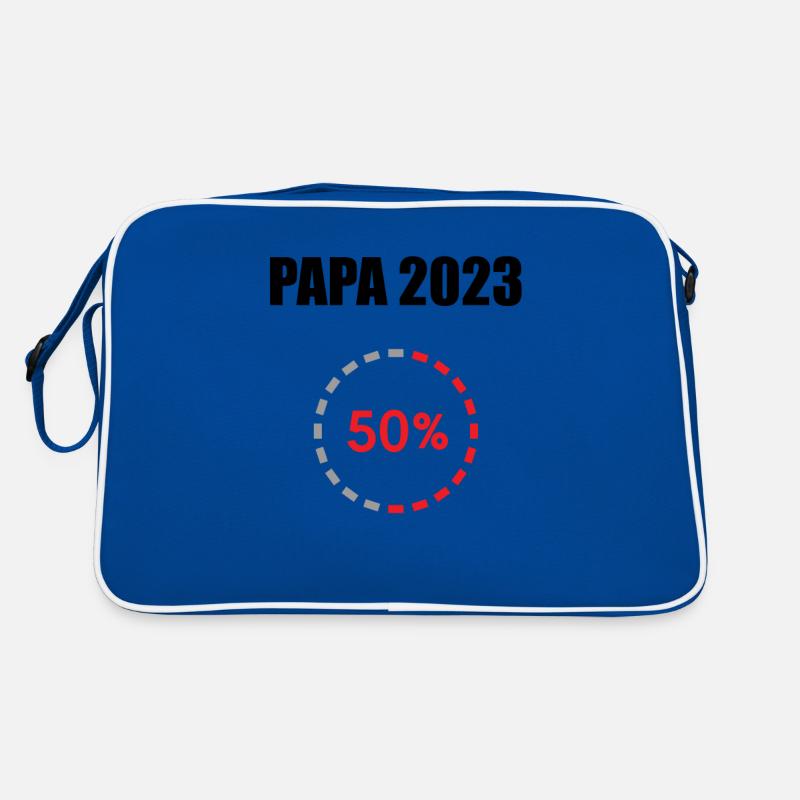 Papa 2023 Loading Vaterschaft Vater Werden Dad Retro Tasche