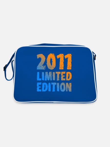 2011 Limited Edition Geburtstag Geschenk Frau Mann - Retro Tasche - Blau/Weiß