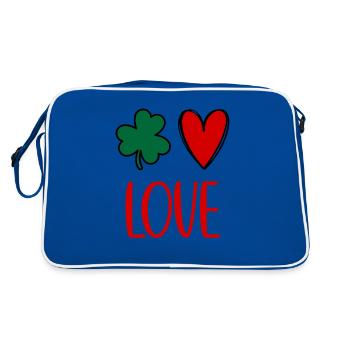 Accessoires de la Saint-Patrick Irlande Shamrock Décoration - Sac Retro - bleu/blanc - Dos