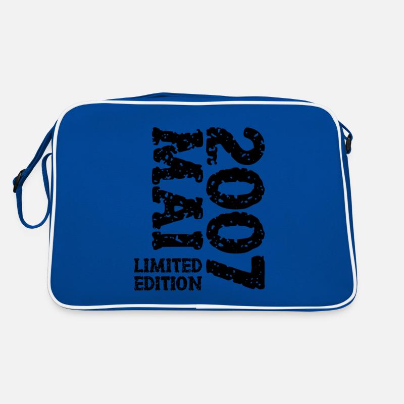 2007 Mai Limited Edition Geburtstag Geschenk - Retro Tasche - Blau/Weiß
