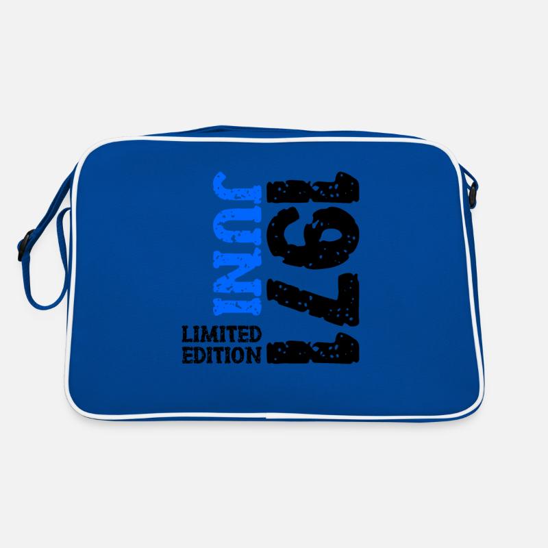 1971 Juni Limited Edition Geburtstag Geschenk - Retro Tasche - Blau/Weiß
