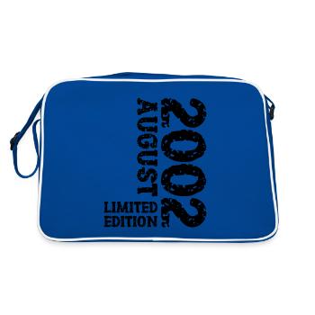 2002 August Limited Edition 21. Geburtstag Outfit - Retro Tasche - Blau/Weiß - Hinten