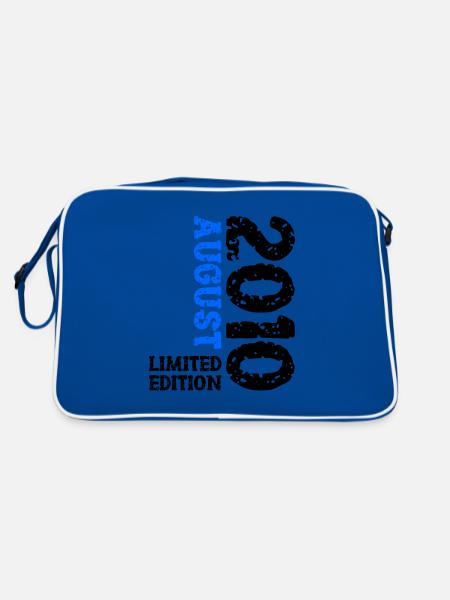 2010 August Limited Edition 13. Geburtstag Outfit - Retro Tasche - Blau/Weiß - Hinten