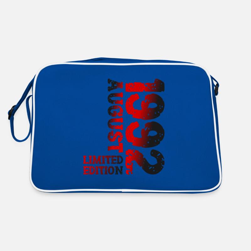 1992 August Limited Edition 31. Geburtstag Outfit - Retro Tasche - Blau/Weiß