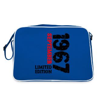 1967 September Limited Edition 56th Birthday Deco - Retro Bag - blue/white - Back
