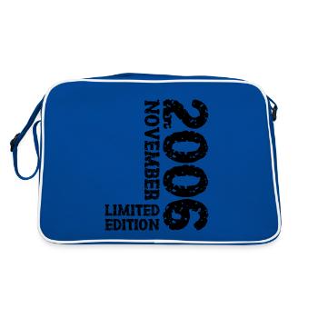 2006 November Limited Edition 17th Birthday Decoration - Retro Bag - blue/white - Back