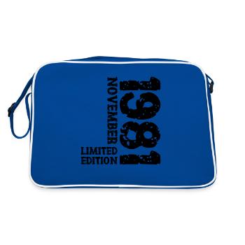 1981 novembre édition limitée 42e anniversaire décoration - Sac Retro - bleu/blanc - Dos
