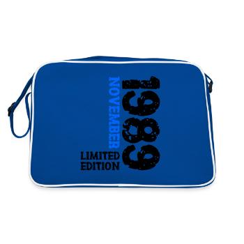 1989 novembre édition limitée 34e anniversaire décoration - Sac Retro - bleu/blanc - Dos