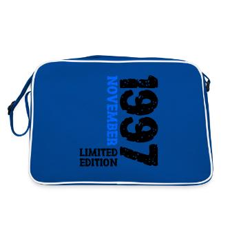 1997 November Limited Edition 26th Birthday Decoration - Retro Bag - blue/white - Back