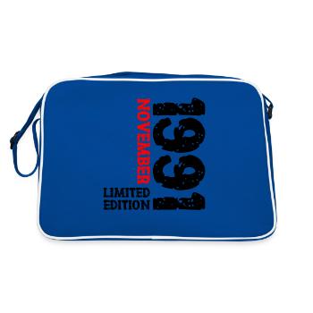 1991 novembre édition limitée 32e anniversaire décoration - Sac Retro - bleu/blanc - Dos
