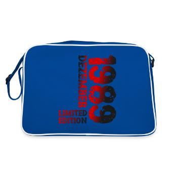 1989 Décembre Edition Limitée 34ème Anniversaire Décoration - Sac Retro - bleu/blanc - Dos