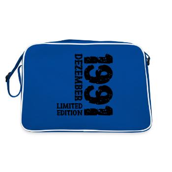 1991 décembre édition limitée 32e anniversaire décoration - Sac Retro - bleu/blanc - Dos