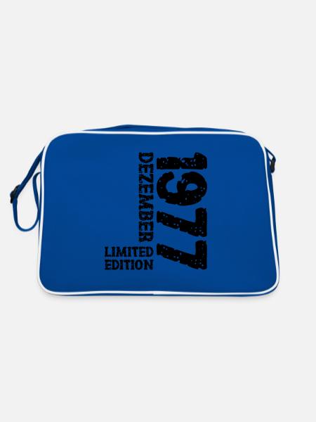 1977 décembre édition limitée 46e anniversaire décoration - Sac Retro - bleu/blanc - Dos