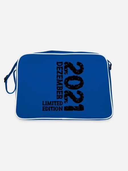 2021 Décembre Édition Limitée 2ème Anniversaire Décoration - Sac Retro - bleu/blanc - Dos