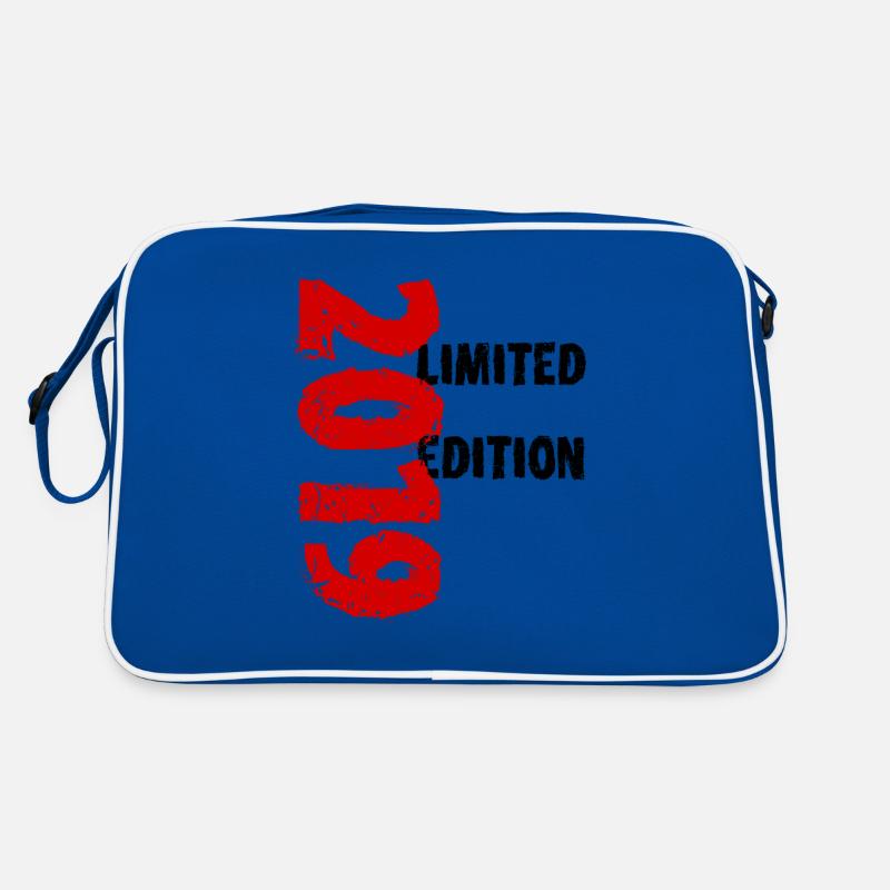 2019 Limited Edition Geburtstag Geschenk Deko - Retro Tasche - Blau/Weiß