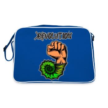 Vive l’évolution ! Révolution Fossile préhistorique - Sac Retro - bleu/blanc - Dos