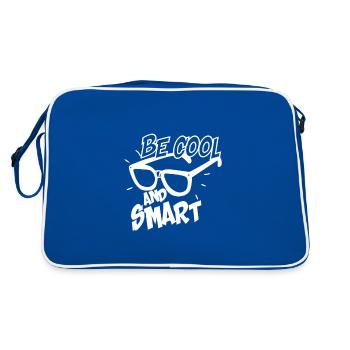 Be Cool And Smart No.8 - Retro Bag - blue/white - Back