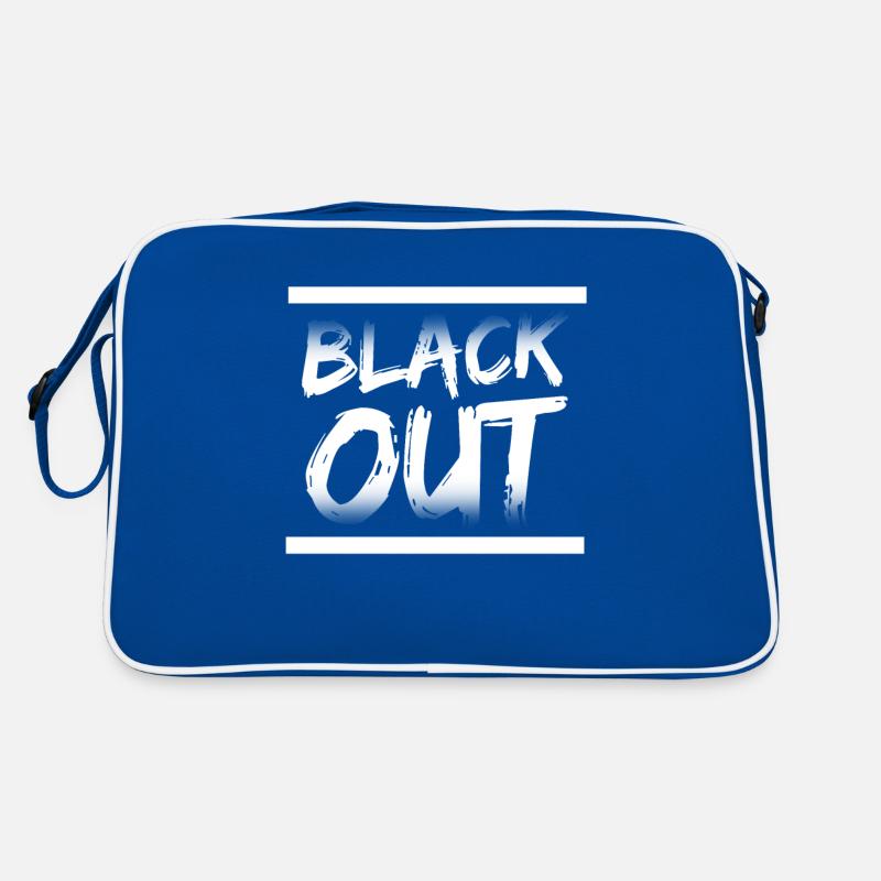 Blackout no. 2 - Retro Bag - blue/white