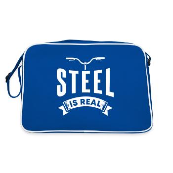 Steel Is Real No. 10 - Sac Retro - bleu/blanc - Dos
