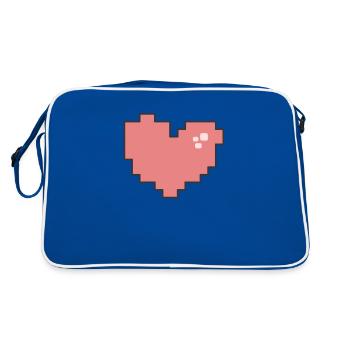 Cœur Pixel - Sac Retro - bleu/blanc - Dos