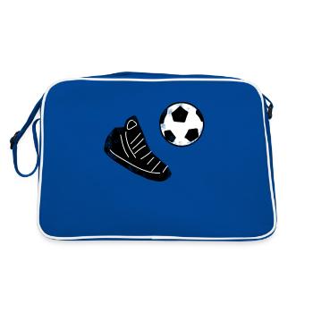 Schuh Sport - Retro Tasche - Blau/Weiß - Hinten