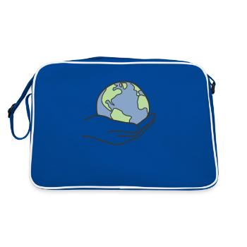 Monde Monde Protection du climat - Sac Retro - bleu/blanc - Dos