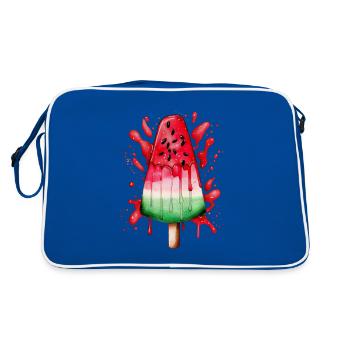Watermelon Ice Wassermelone Eis - Retro Tasche - Blau/Weiß - Hinten