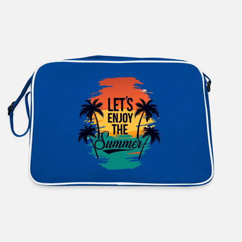 Lets Enjoy the Summer with Palm Trees Retro Tasche