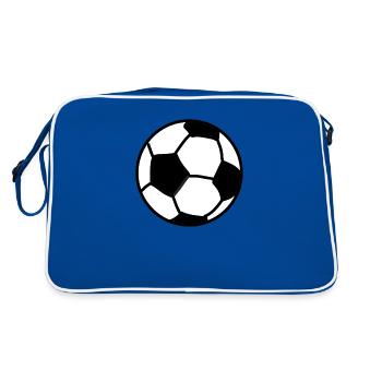 fußball ball - Retro Tasche - Blau/Weiß - Hinten