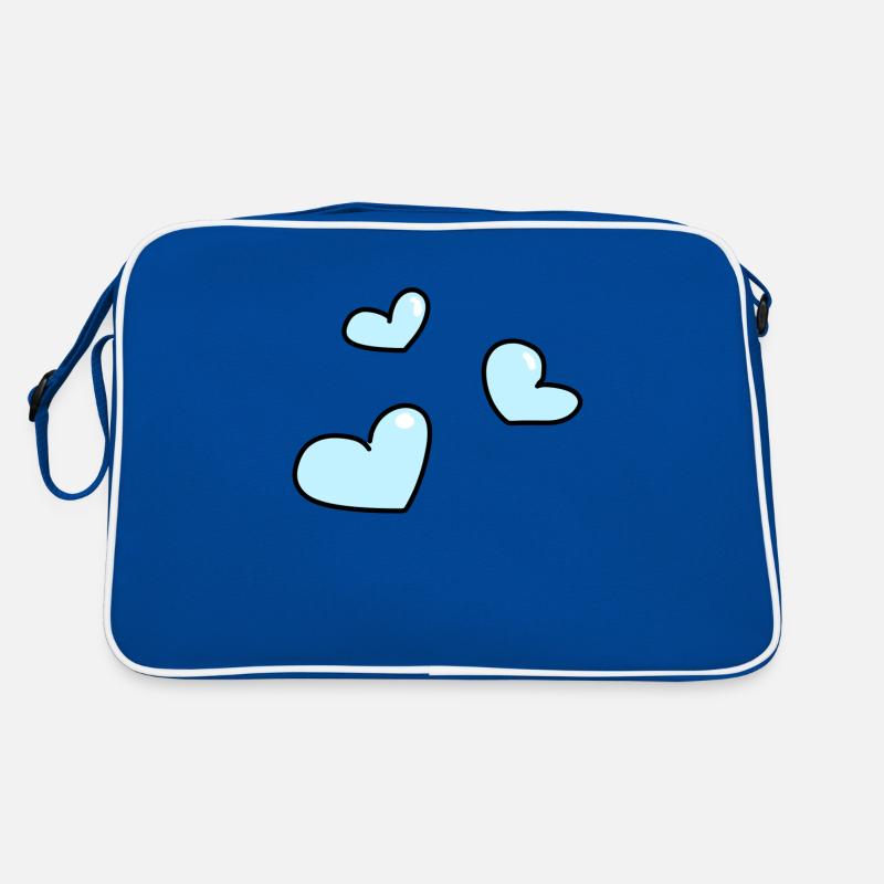 coeurs bleus Sac Retro