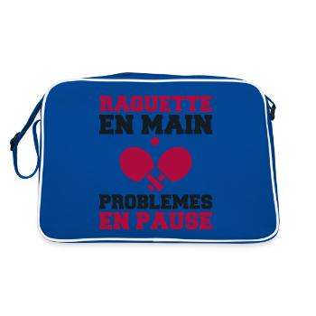 Racket in hand Ping Pong ping pong ping pong - Retro Bag - blue/white - Back