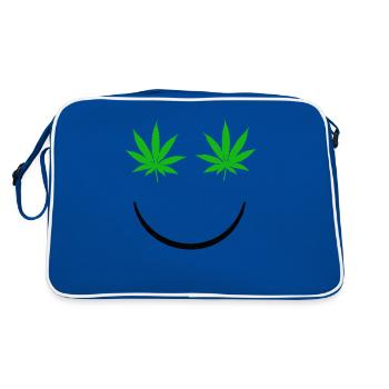 Marijuana smile - Retro Bag - blue/white - Back