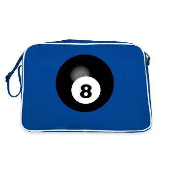 Billiard 8 Ball Poolbilliard - Retro Tasche - Blau/Weiß - Hinten