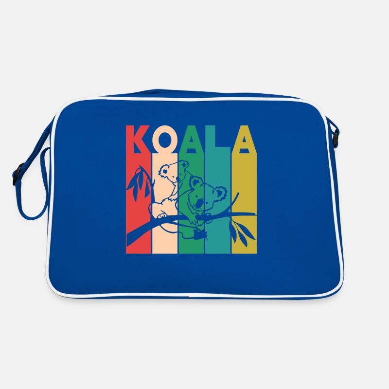 Koala - Retro Tasche - Blau/Weiß