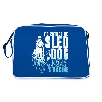 Chiens de traîneau et luge - Sac Retro - bleu/blanc - Dos