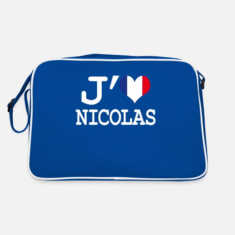 Ich liebe Nicolas Retro Tasche