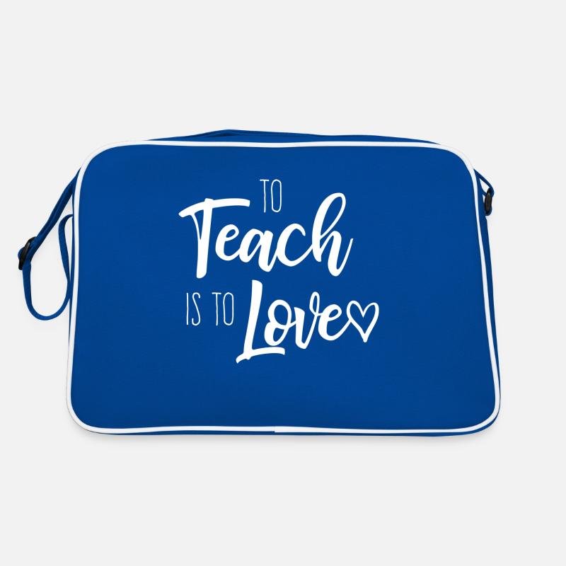 Enseigner, c'est aimer - Cadeau de l'enseignant pour la Saint-Valentin Sac Retro
