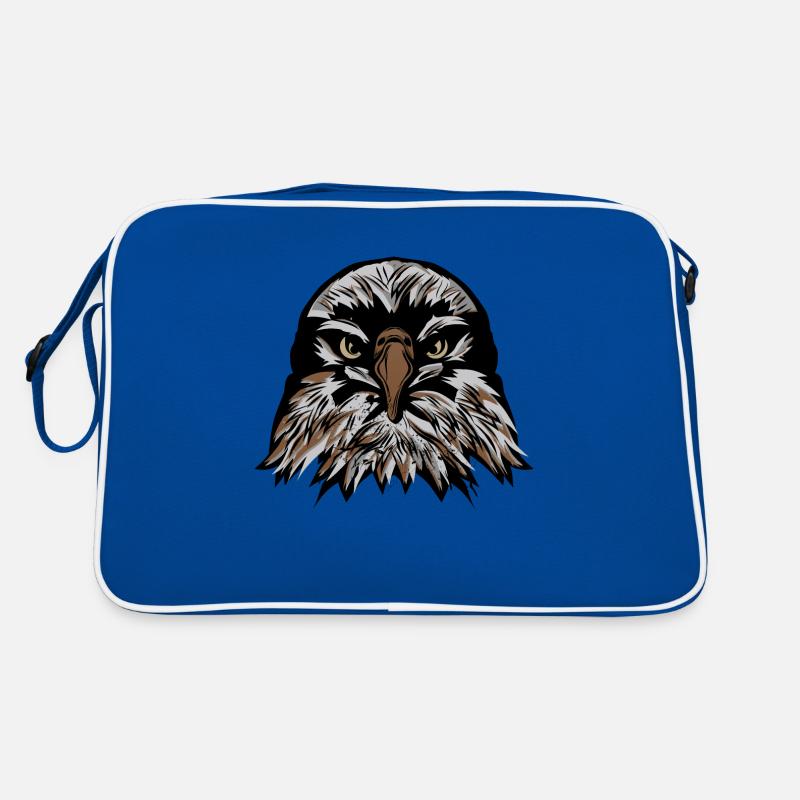 head eagle fancy drawing Retro Bag