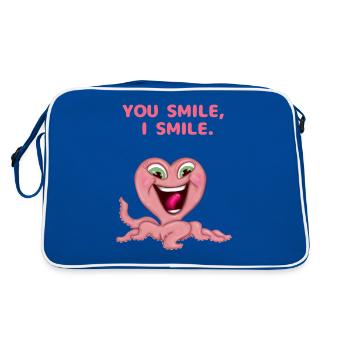 TU SOURIS, JE SOURIS. ANIMAL MIGNON - Sac Retro - bleu/blanc - Dos