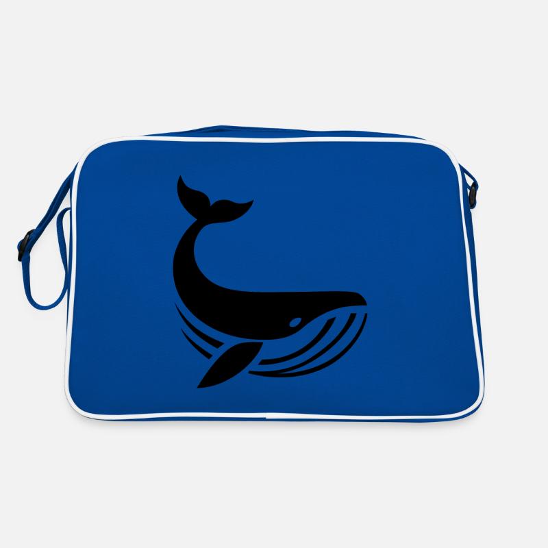 Whale Vector Retro Bag