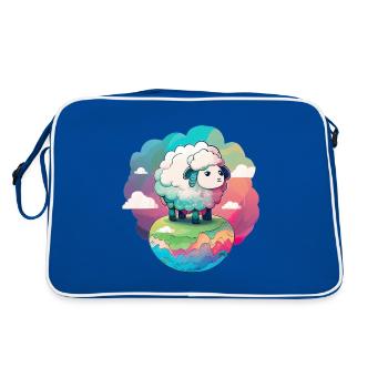 Un monde de douceur - Sac Retro - bleu/blanc - Dos