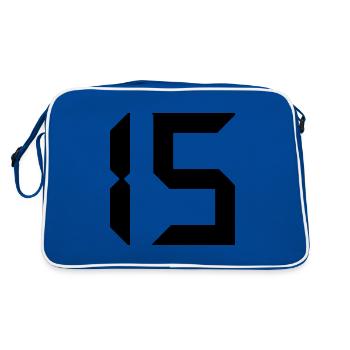 15. 15 ANS. 15e ANNIVERSAIRE. ANNIVERSAIRE 15 ANS. - Sac Retro - bleu/blanc - Dos