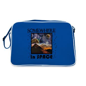 Quelque part dans l’espace une planète mystérieuse - Sac Retro - bleu/blanc - Dos