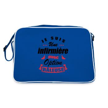INFIRMIÈRE AVEC OPTION RÂLEUSE - Sac Retro - bleu/blanc - Dos