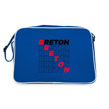 BRETON - Sac Retro - bleu/blanc - Dos