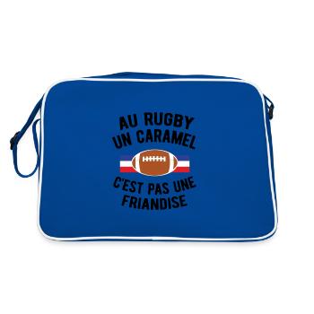 AU RUGBY UN CARAMEL C'EST PAS UNE FRIANDISE - Sac Retro - bleu/blanc - Dos