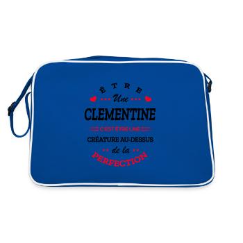 CLEMENTINE PARFAITE - NOM CLEMENTINE - Sac Retro - bleu/blanc - Dos