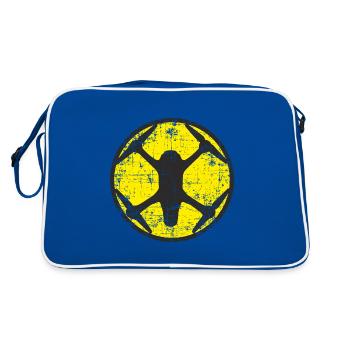 Racing Drone as here I come around grunge shield - Retro Bag - blue/white - Back